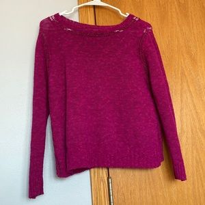Eileen Fisher Fuchsia knit cotton sweater